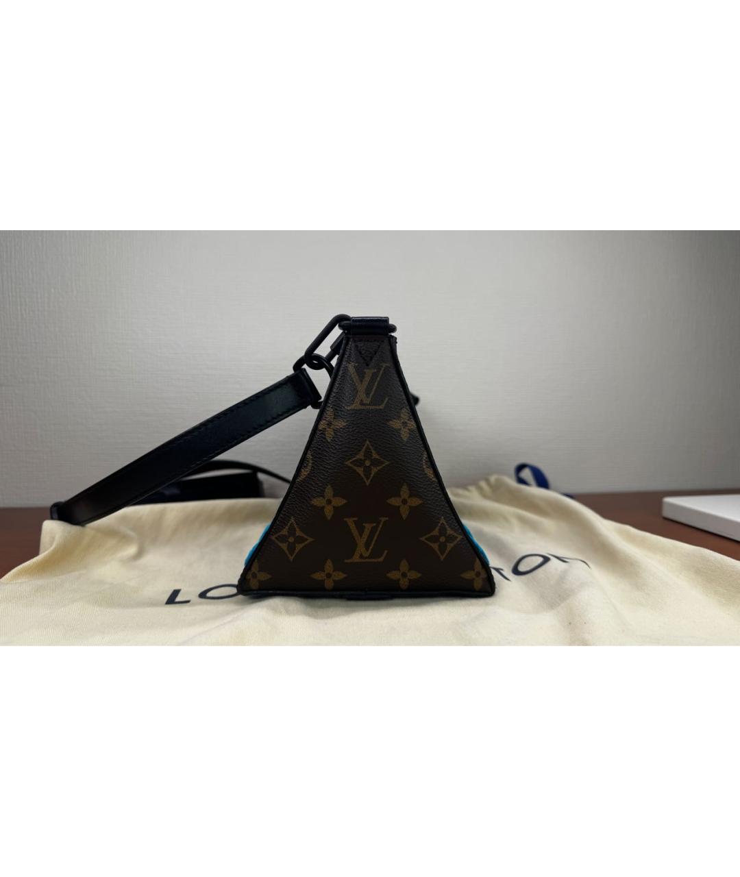 LOUIS VUITTON Коричневая кожаная сумка через плечо, фото 4