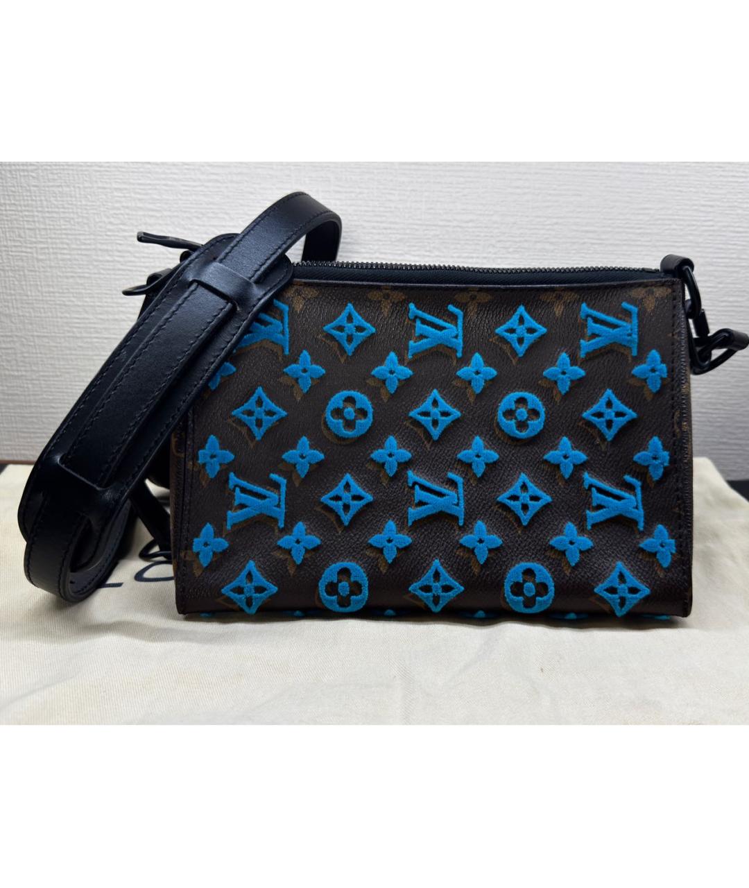 LOUIS VUITTON Коричневая кожаная сумка через плечо, фото 8