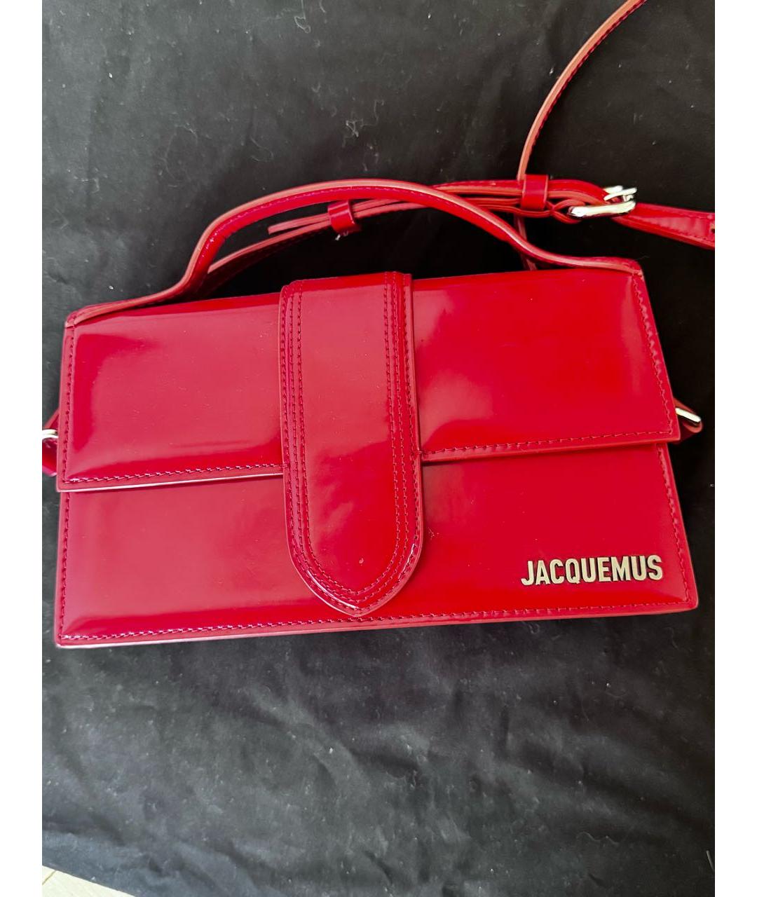 JACQUEMUS Красная кожаная сумка через плечо, фото 6