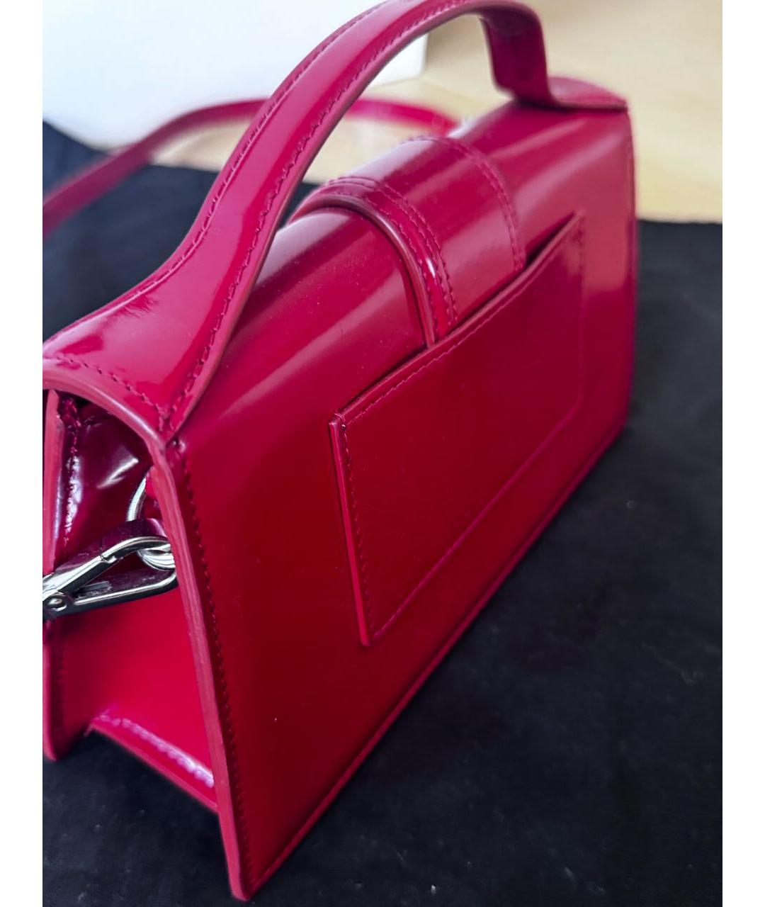 JACQUEMUS Красная кожаная сумка через плечо, фото 5
