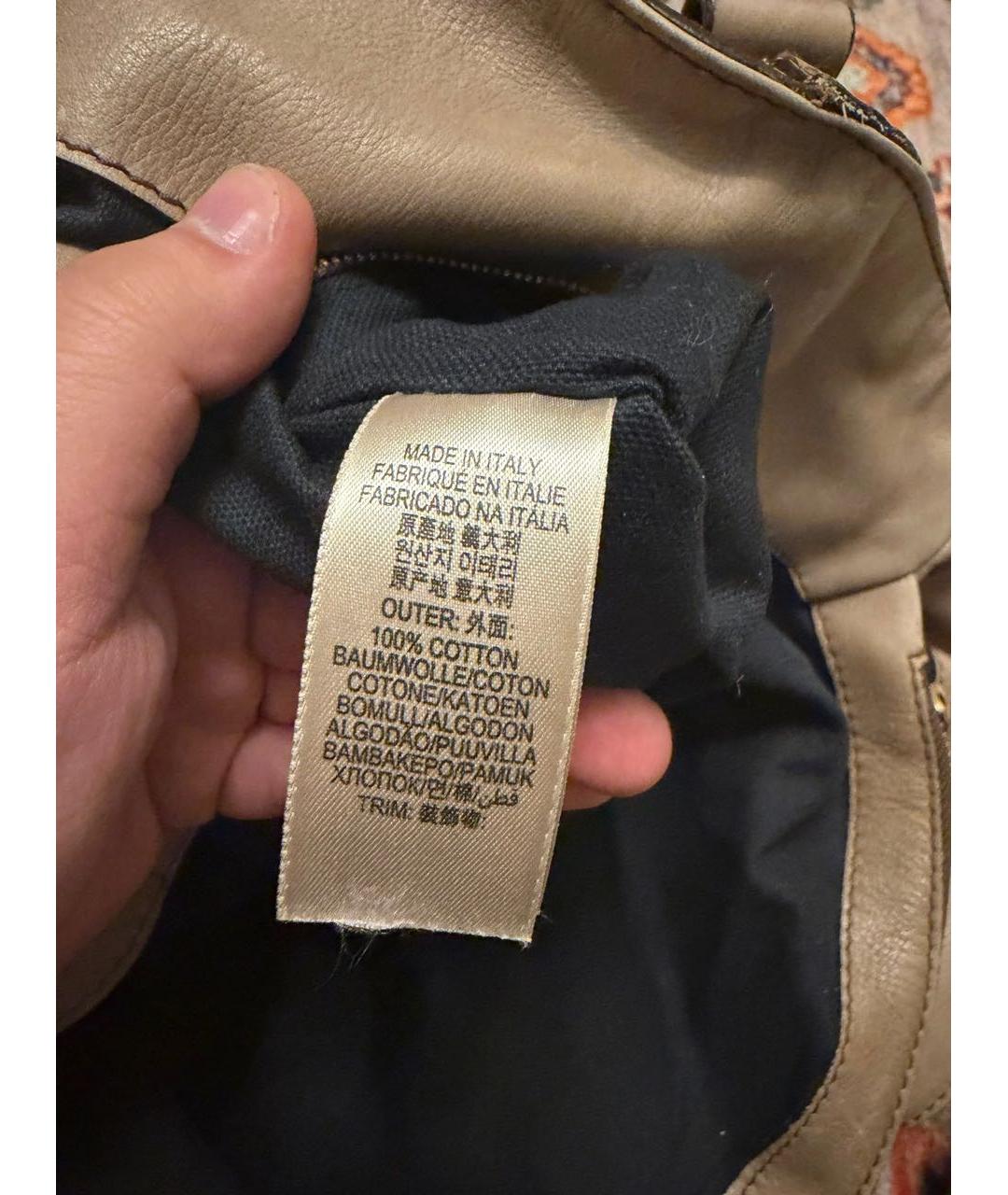 BURBERRY Бежевая кожаная сумка с короткими ручками, фото 8