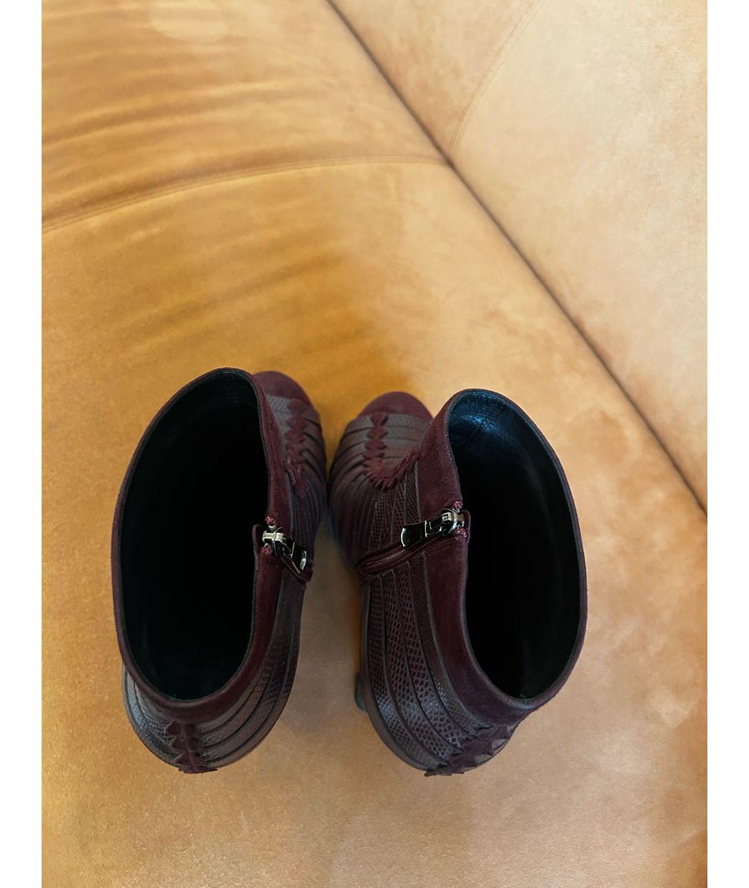 BOTTEGA VENETA Фиолетовые кожаные ботильоны, фото 3