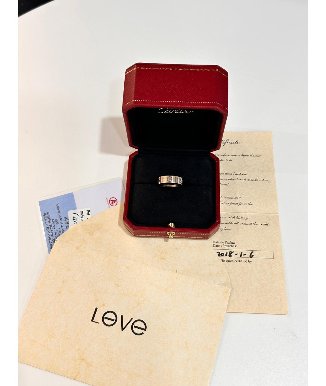 CARTIER Серебряное кольцо из белого золота, фото 5