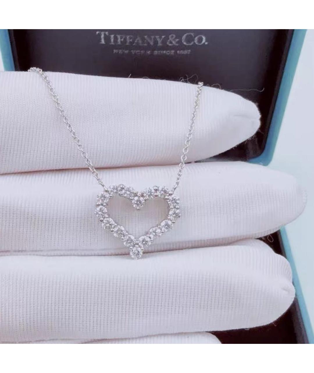 TIFFANY&CO Белая платиновая подвеска, фото 8