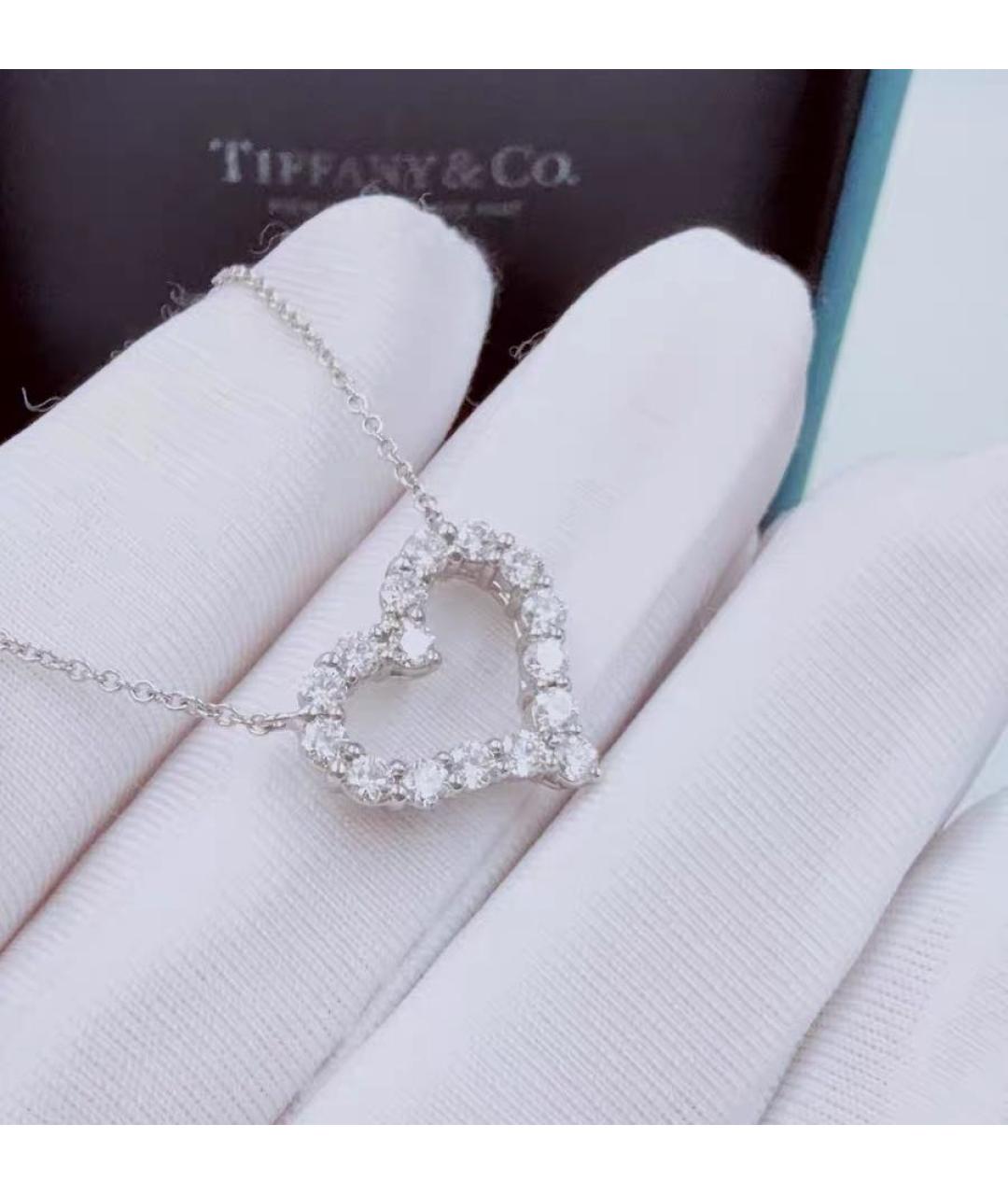 TIFFANY&CO Белая платиновая подвеска, фото 5
