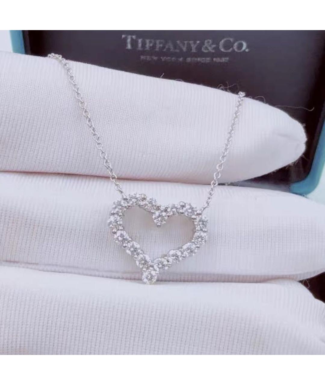 TIFFANY&CO Белая платиновая подвеска, фото 3