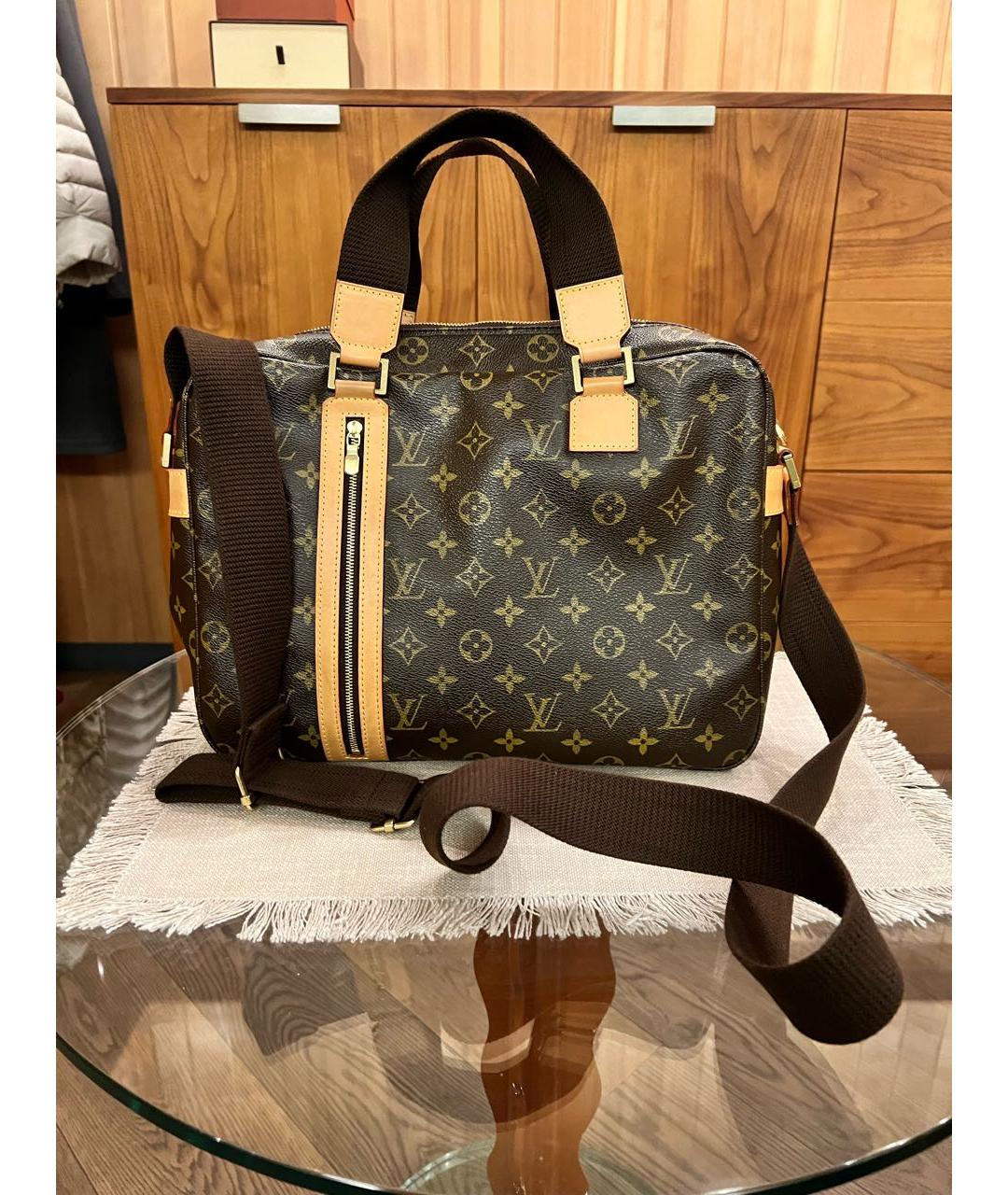 LOUIS VUITTON Коричневый портфель из канвы, фото 6