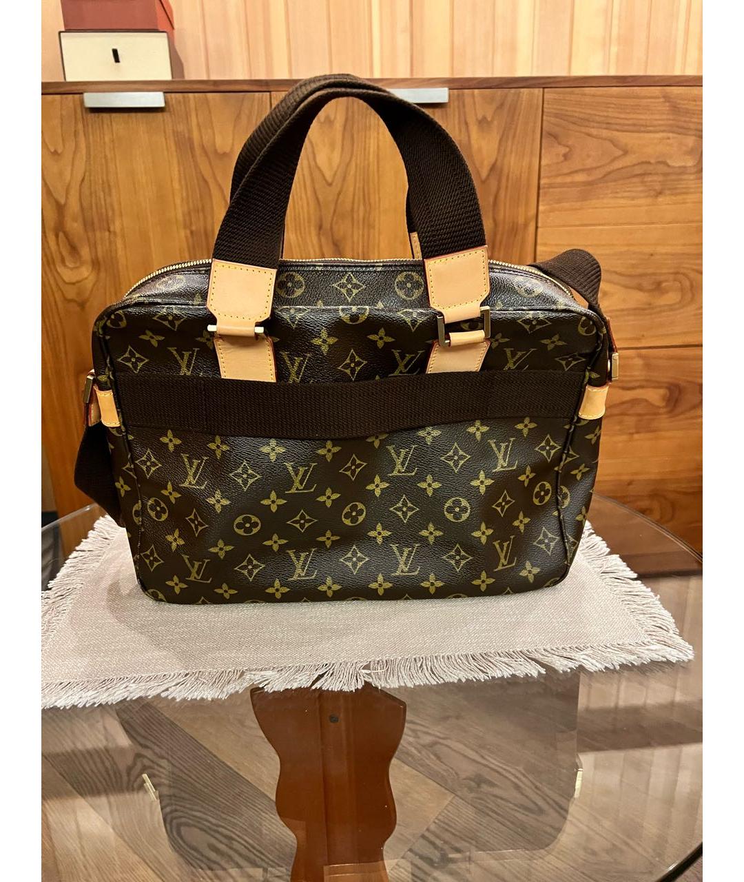 LOUIS VUITTON Коричневый портфель из канвы, фото 3