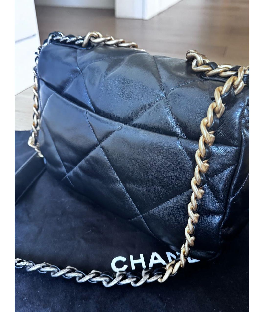 CHANEL Черная кожаная сумка через плечо, фото 4