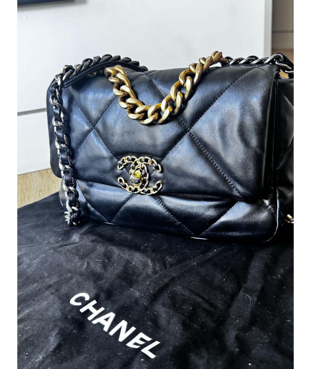 CHANEL Черная кожаная сумка через плечо, фото 2