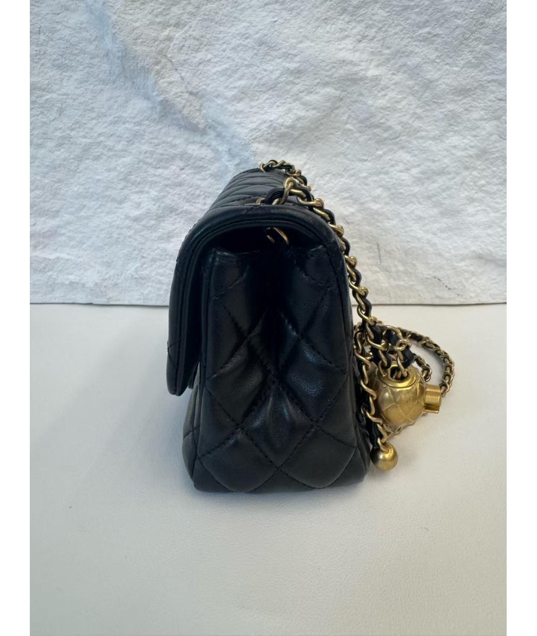 CHANEL Черная кожаная сумка через плечо, фото 4