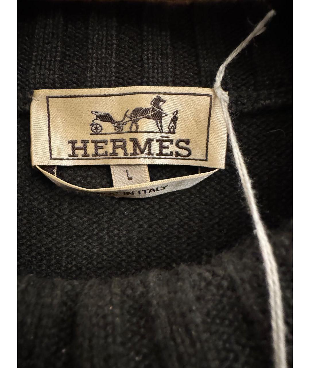 HERMES Хаки кашемировый джемпер / свитер, фото 3