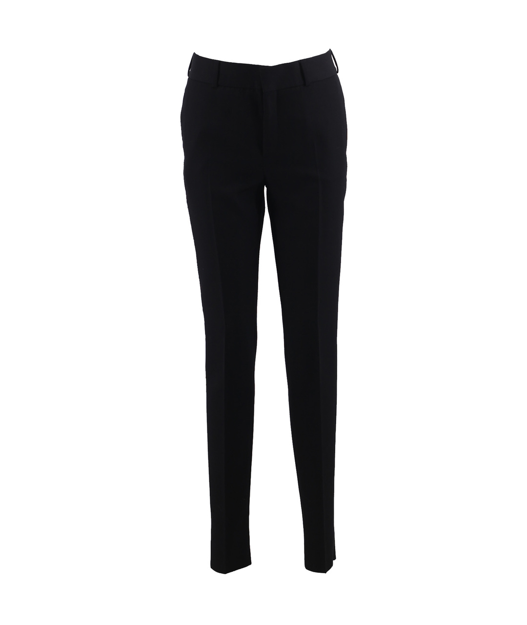 SAINT LAURENT Черные шерстяные прямые брюки, фото 1