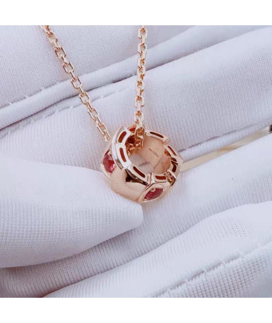 BVLGARI Розовая подвеска из розового золота, фото 5