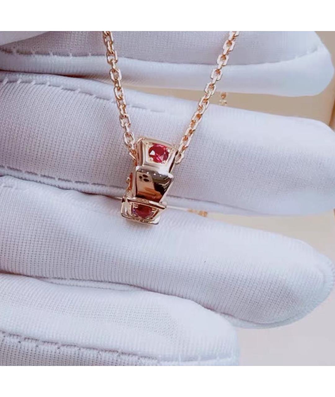 BVLGARI Розовая подвеска из розового золота, фото 4