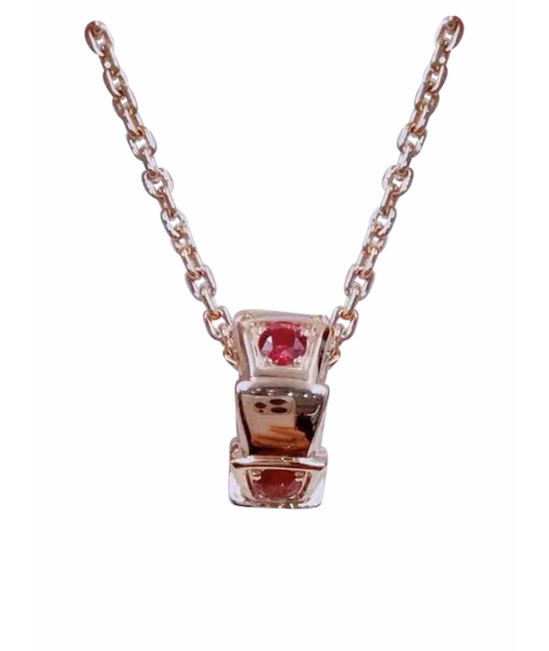 BVLGARI Розовая подвеска из розового золота, фото 1
