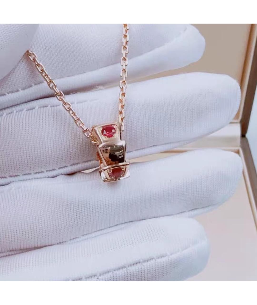 BVLGARI Розовая подвеска из розового золота, фото 3