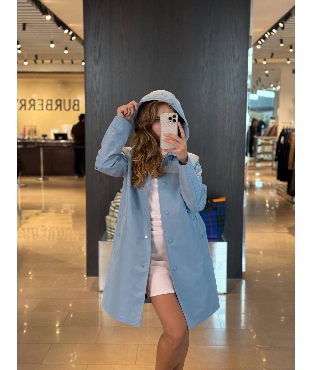 BURBERRY Голубой тренч/плащ, фото 5