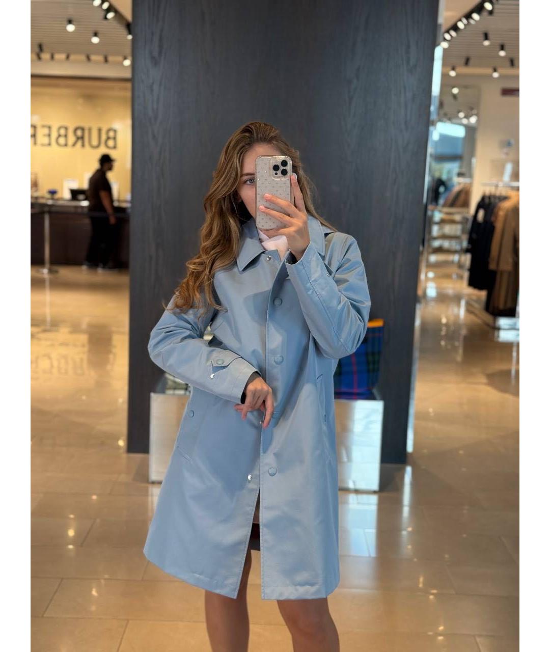 BURBERRY Голубой тренч/плащ, фото 6