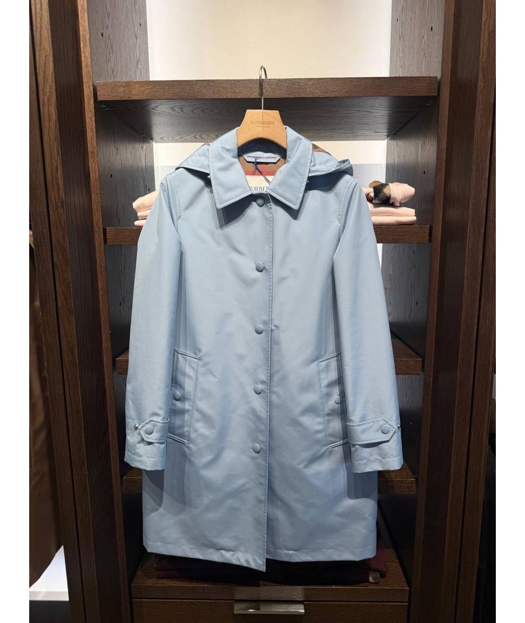 BURBERRY Голубой тренч/плащ, фото 7