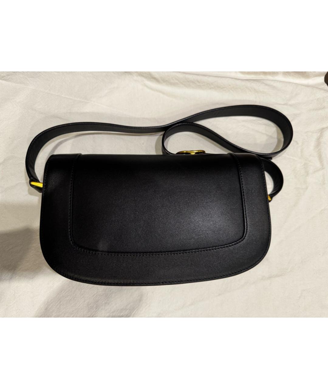 VALENTINO Черная кожаная сумка через плечо, фото 3