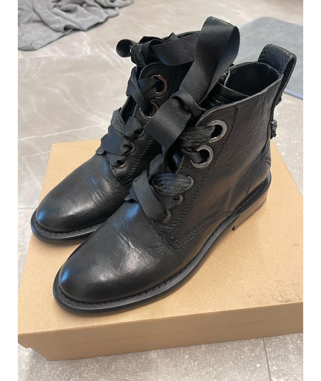ZADIG & VOLTAIRE Черные кожаные ботинки, фото 6