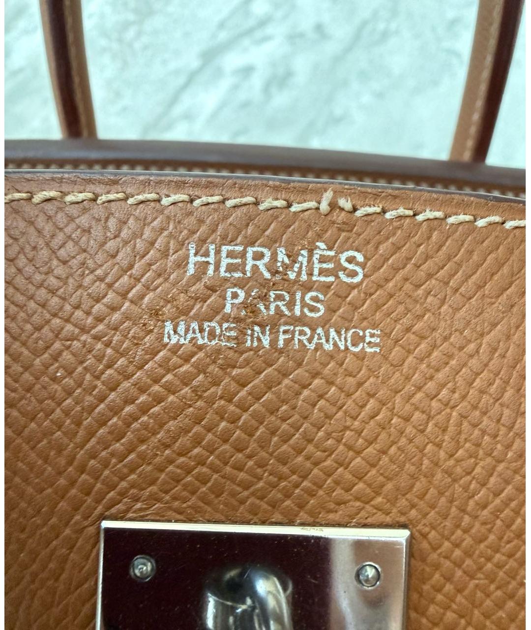 HERMES Кожаная сумка с короткими ручками, фото 6