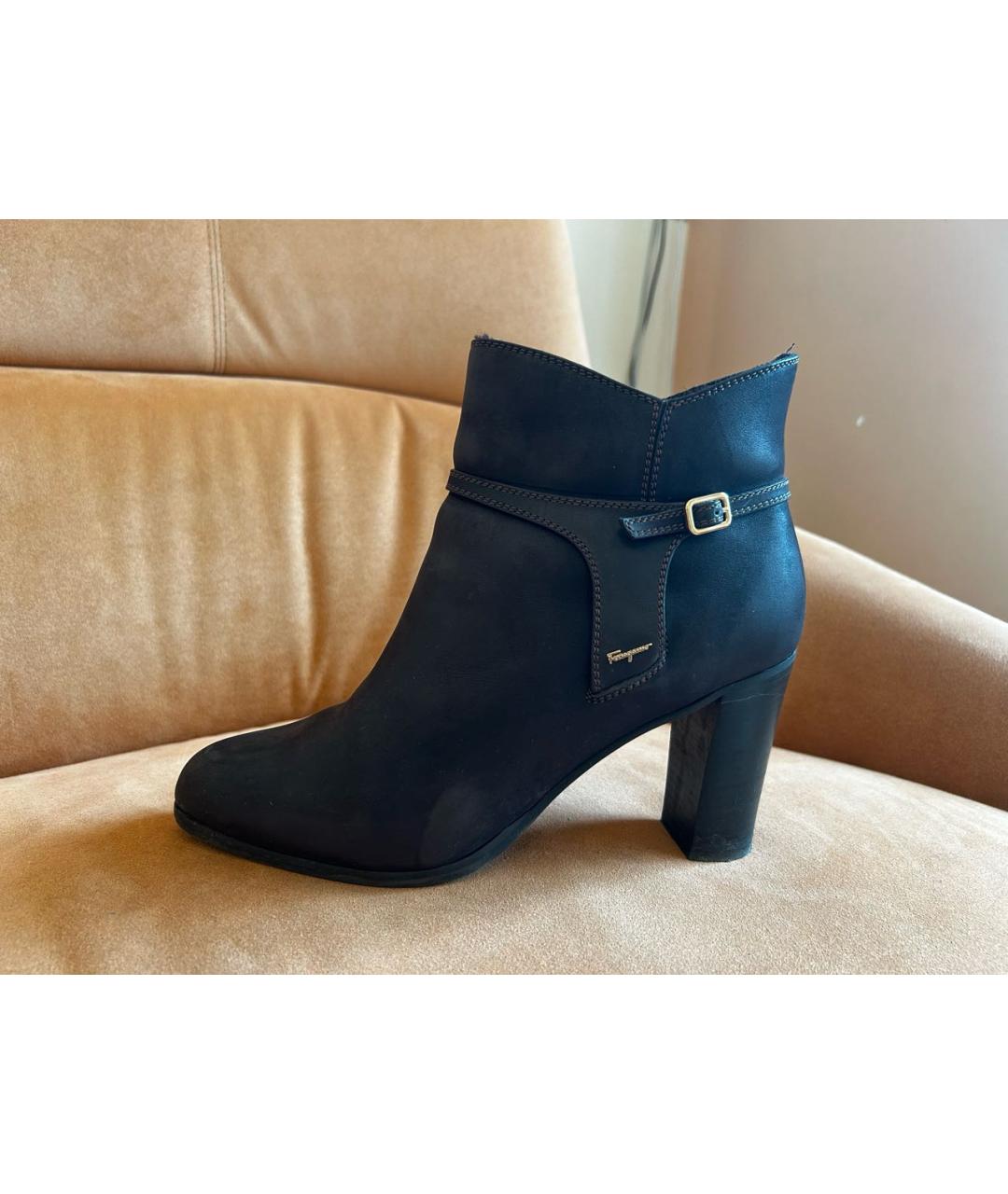 FERRAGAMO Коричневые кожаные полусапоги, фото 8