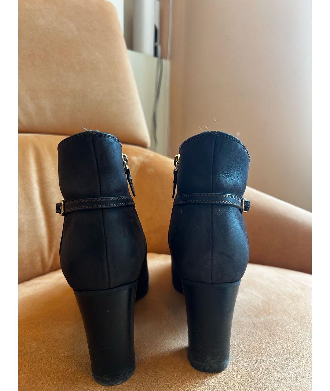 FERRAGAMO Коричневые кожаные полусапоги, фото 4