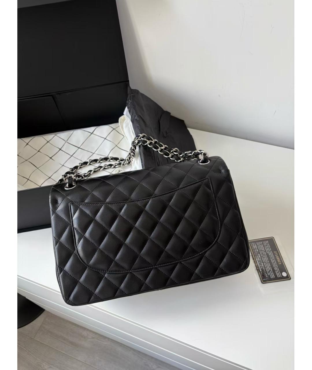 CHANEL Черная кожаная сумка через плечо, фото 4