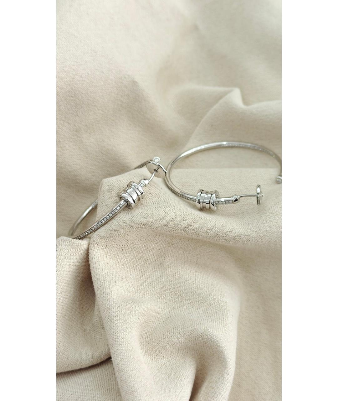BVLGARI Серебряные серьги из белого золота, фото 2