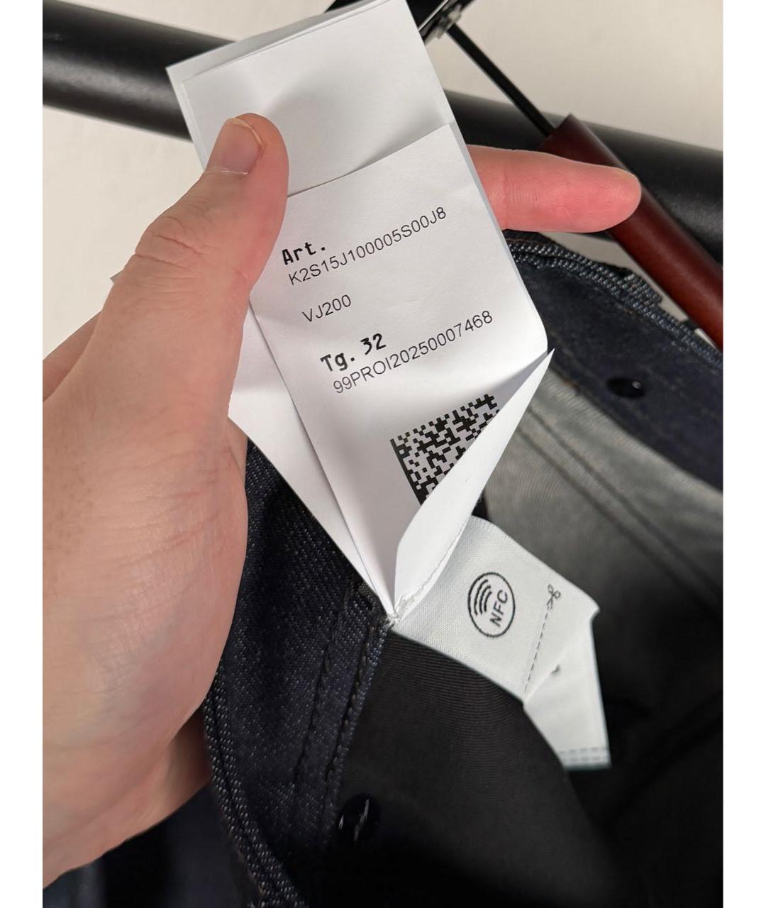 STONE ISLAND Темно-синие хлопковые прямые джинсы, фото 7