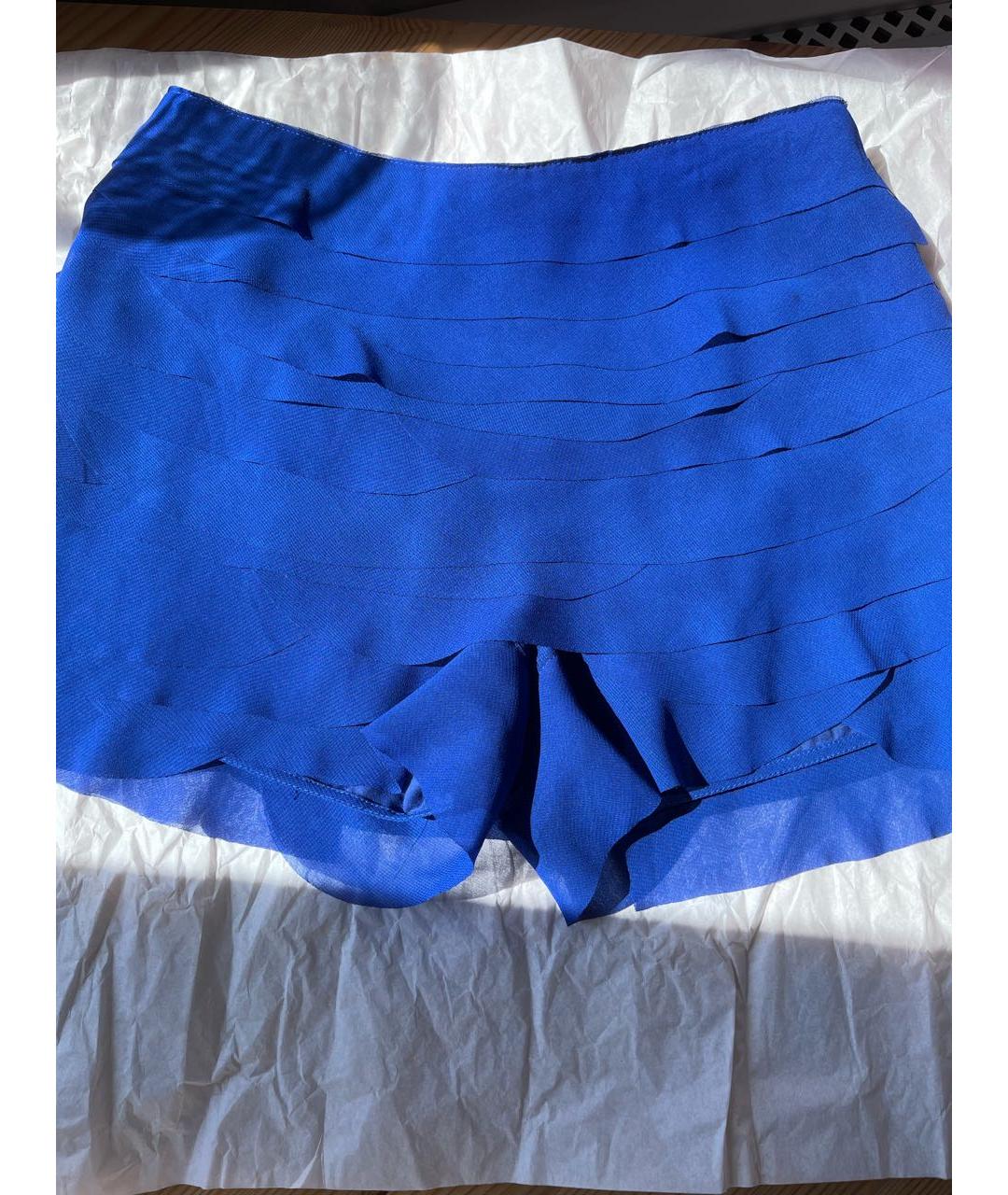 LOVE MOSCHINO Синие полиэстеровые шорты, фото 5