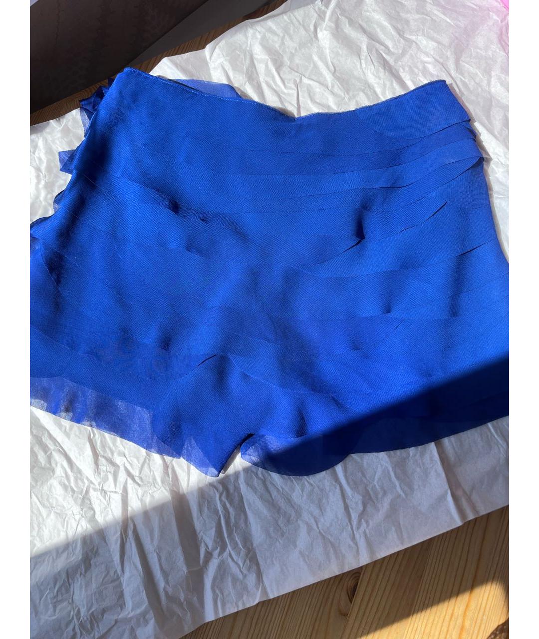 LOVE MOSCHINO Синие полиэстеровые шорты, фото 2