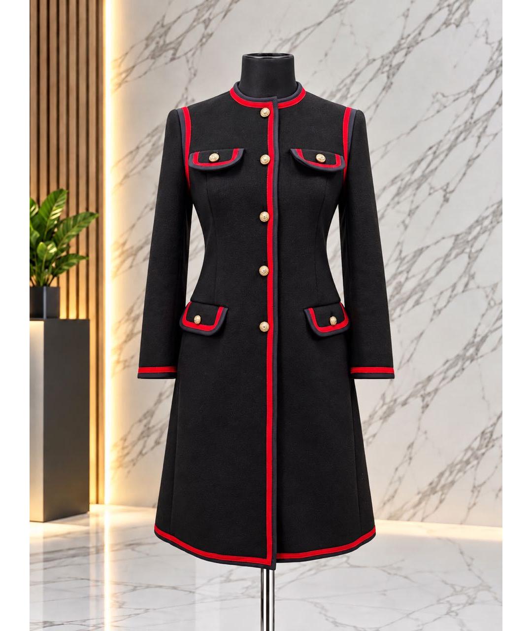GUCCI Черное шерстяное пальто, фото 9