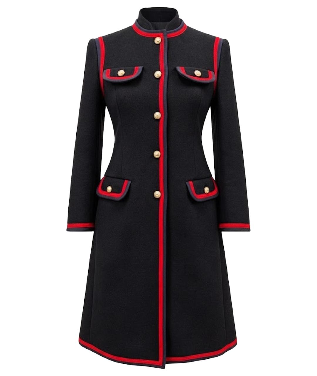 GUCCI Черное шерстяное пальто, фото 1