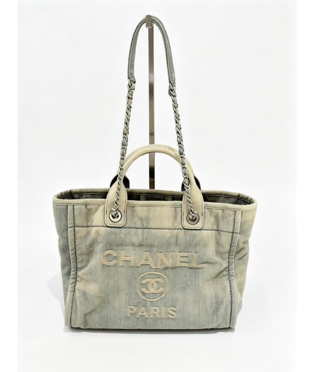 CHANEL Деним сумка тоут, фото 6