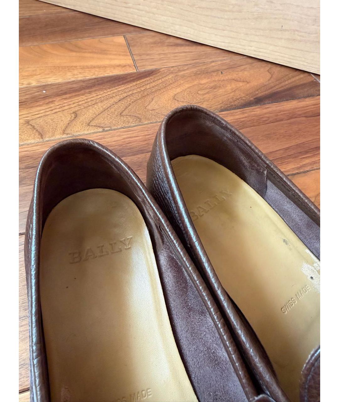 BALLY Коричневые кожаные туфли, фото 6