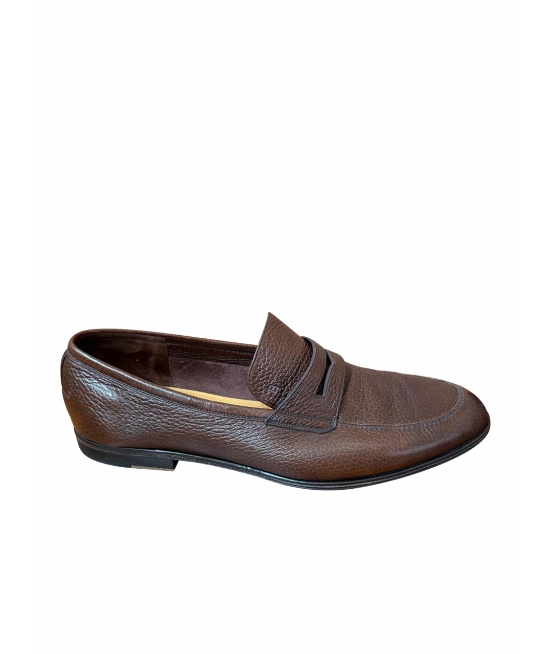 BALLY Коричневые кожаные туфли, фото 1