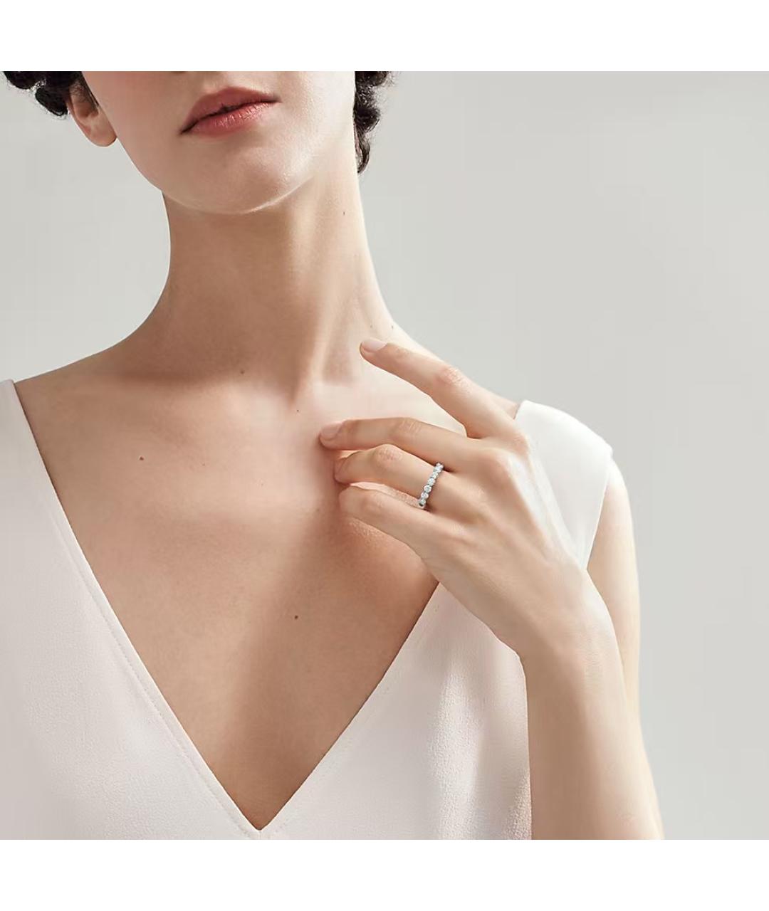 TIFFANY&CO Серебряное платиновое кольцо, фото 2