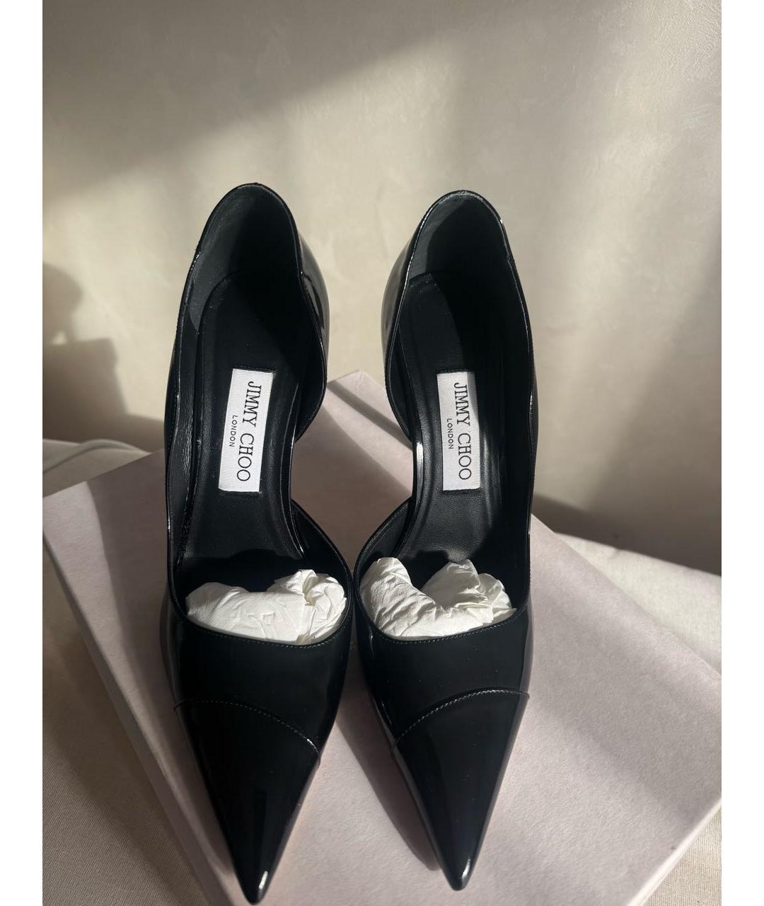 JIMMY CHOO Черные кожаные туфли, фото 2