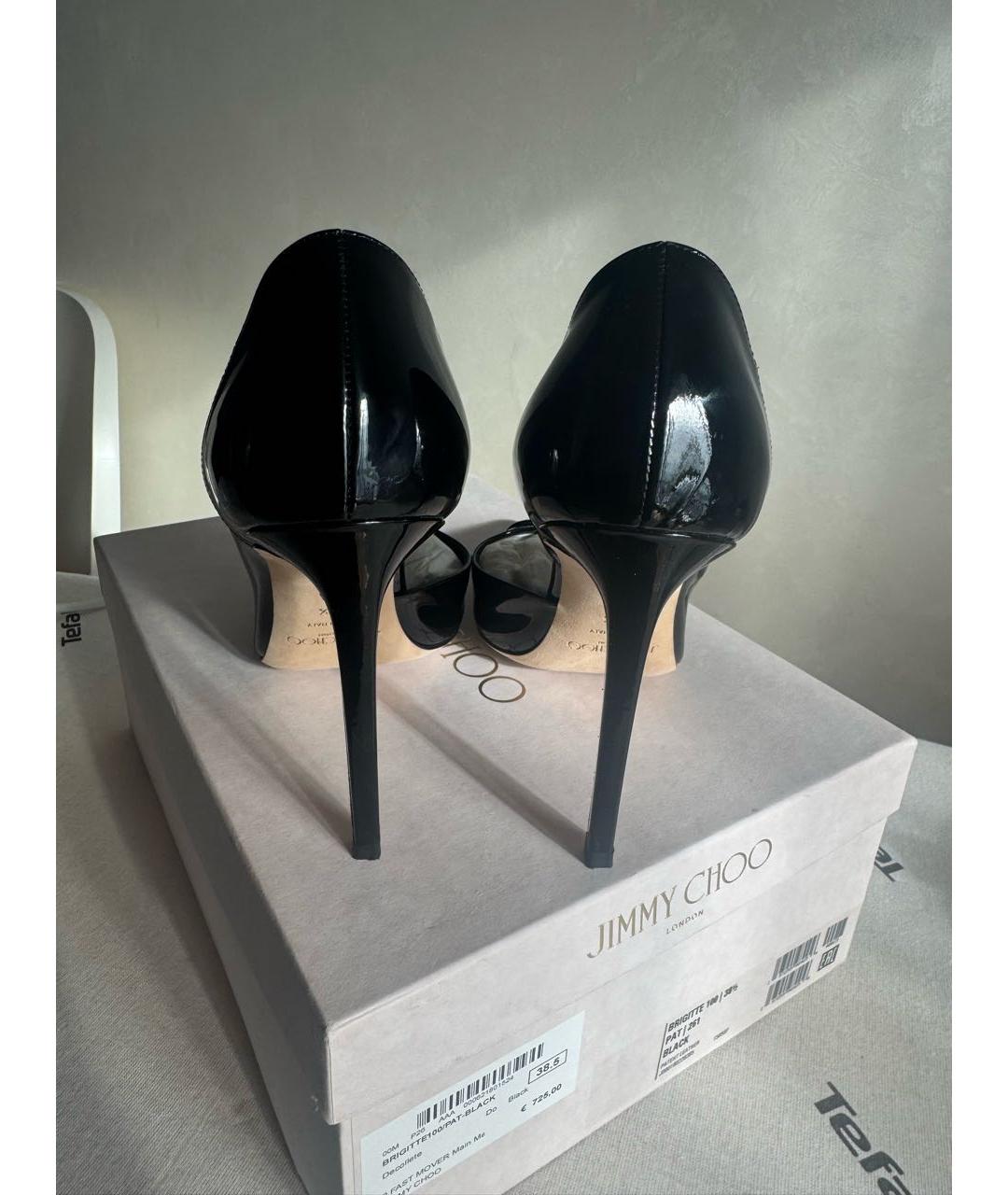JIMMY CHOO Черные кожаные туфли, фото 4
