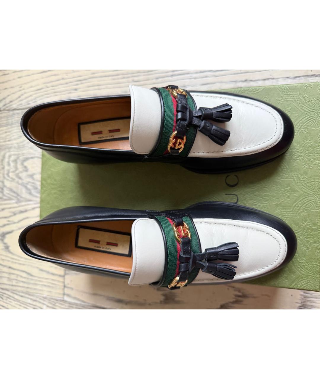 GUCCI Черные кожаные лоферы, фото 2