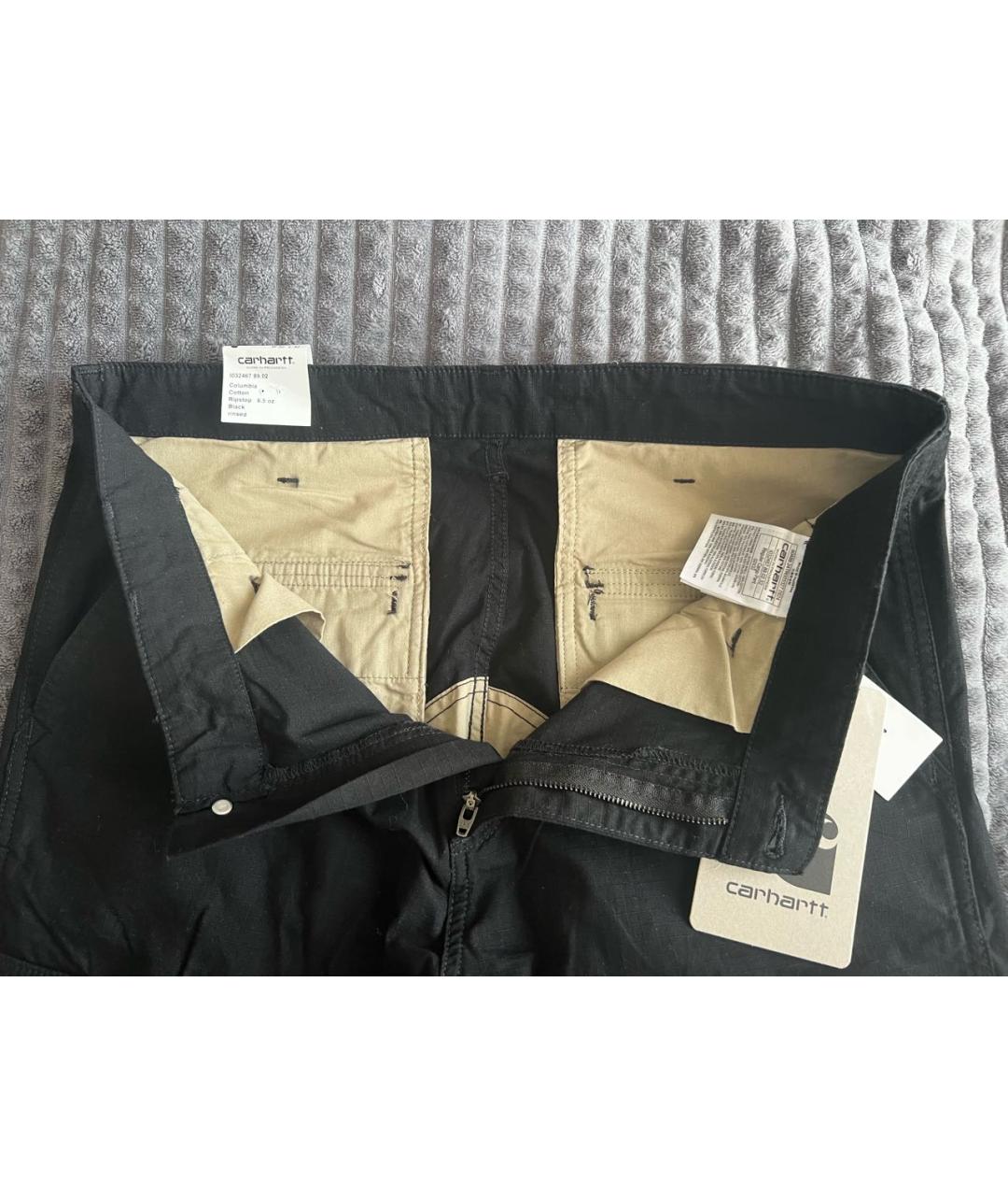 CARHARTT Черные хлопковые повседневные брюки, фото 3