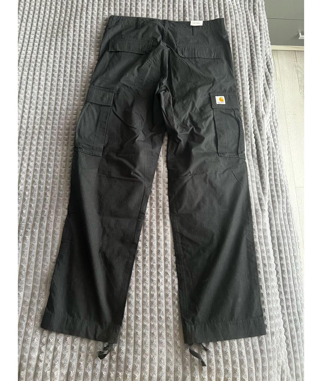 CARHARTT Черные хлопковые повседневные брюки, фото 2