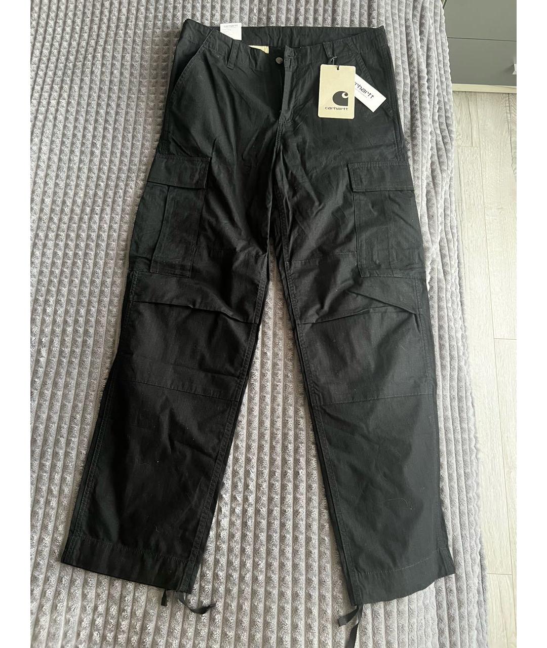 CARHARTT Черные хлопковые повседневные брюки, фото 6