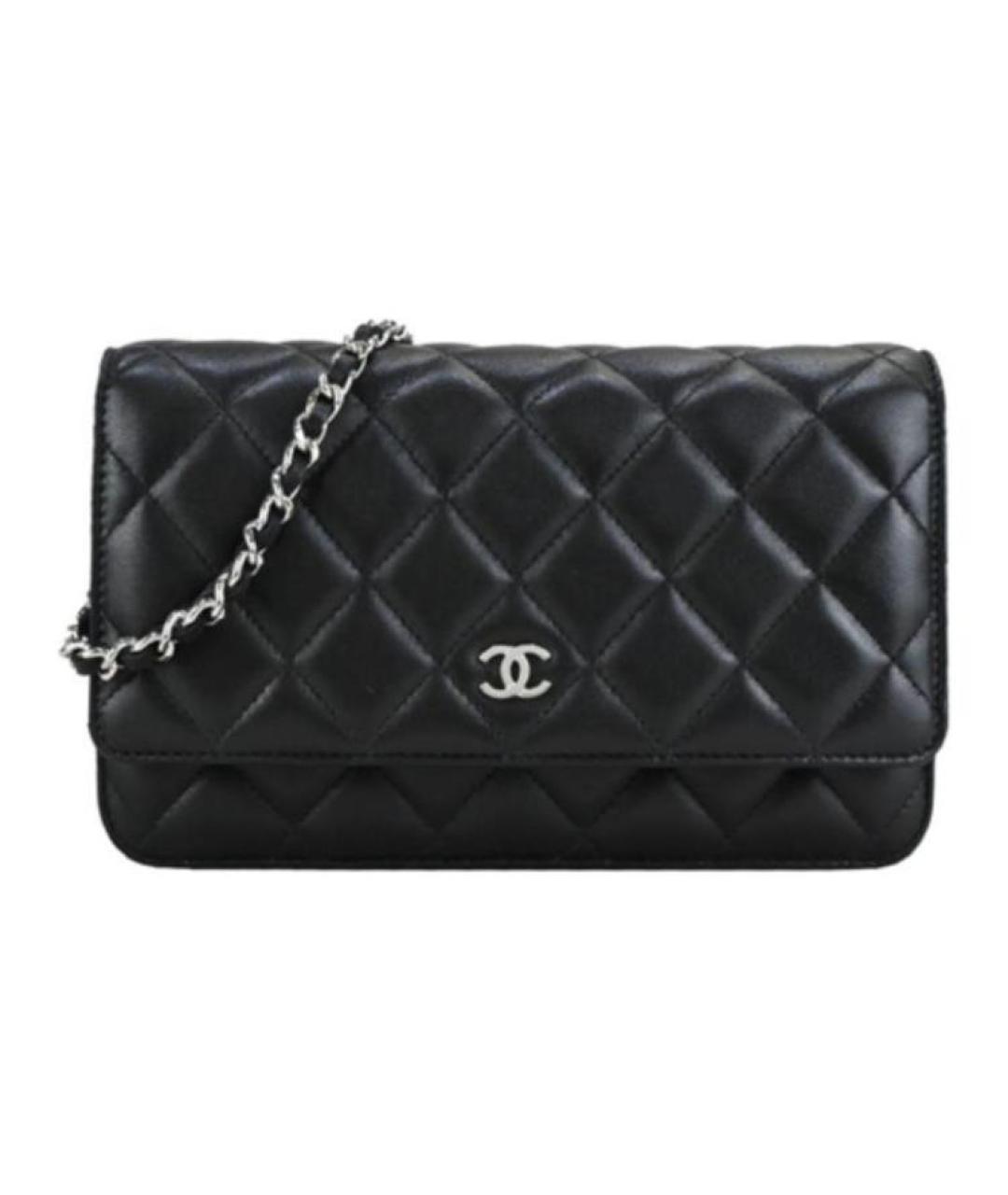 CHANEL Черная кожаная сумка через плечо, фото 6