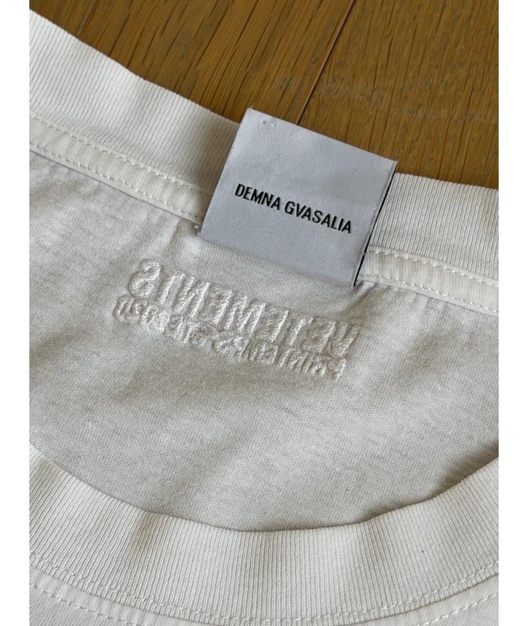 VETEMENTS Белая хлопковая футболка, фото 4