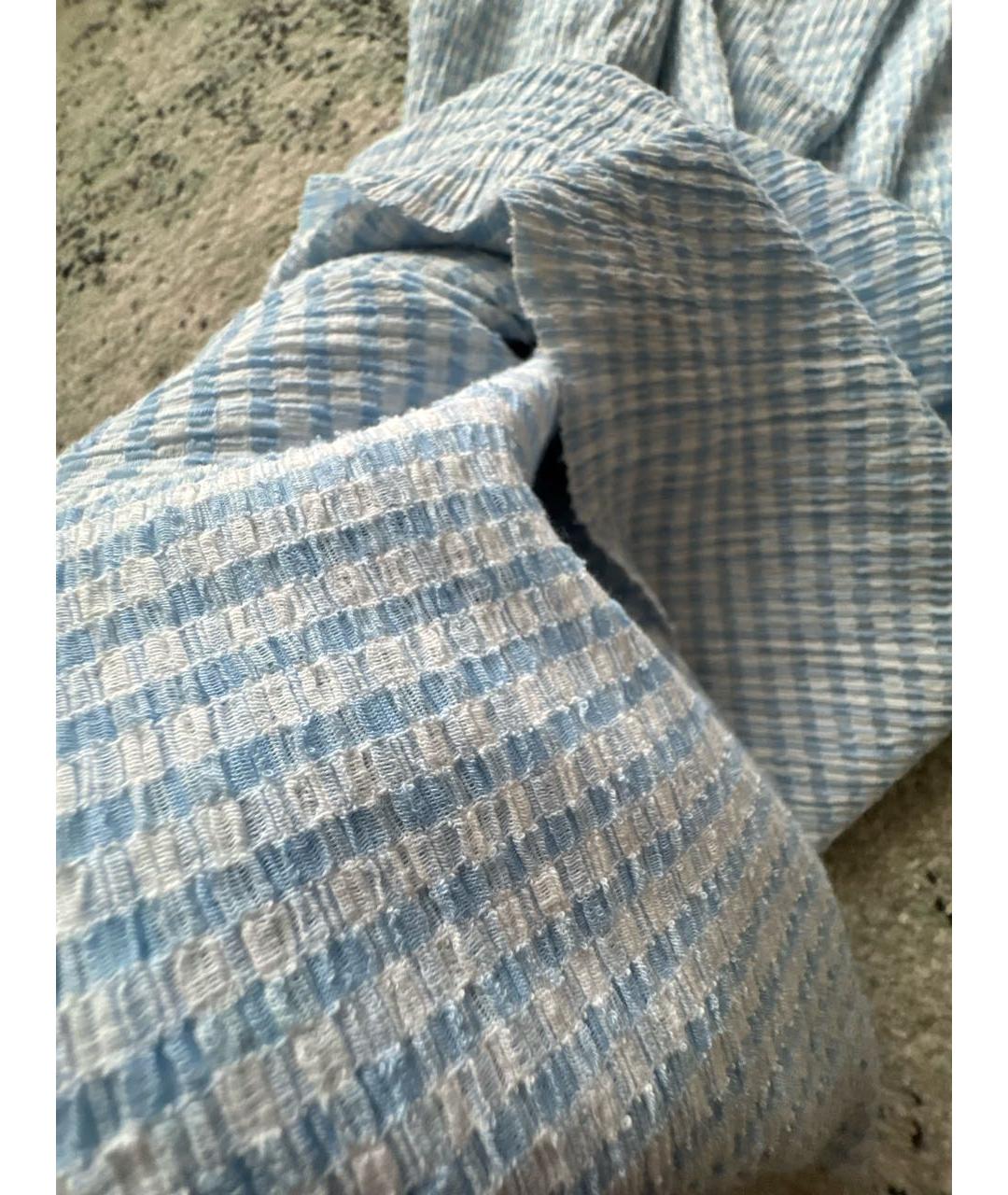 JIL SANDER Голубая полиэстеровая юбка макси, фото 4