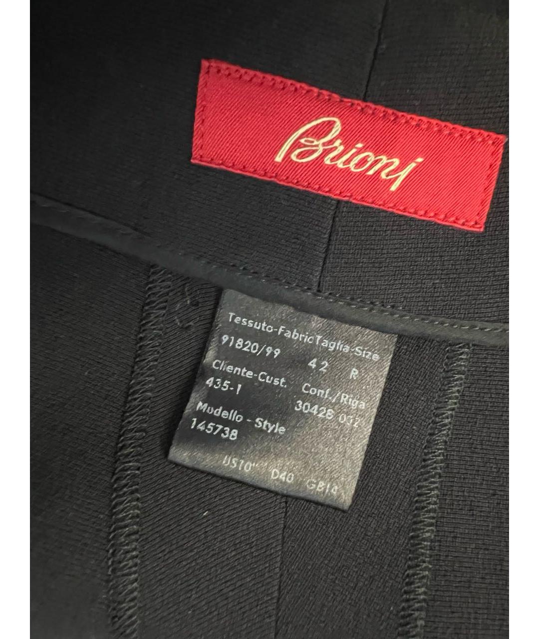 BRIONI Черные прямые брюки, фото 4